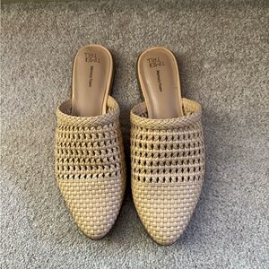 Time& Tru Women's Tan Woven Mules